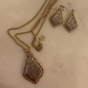 Kendra Scott addie earrings and necklace